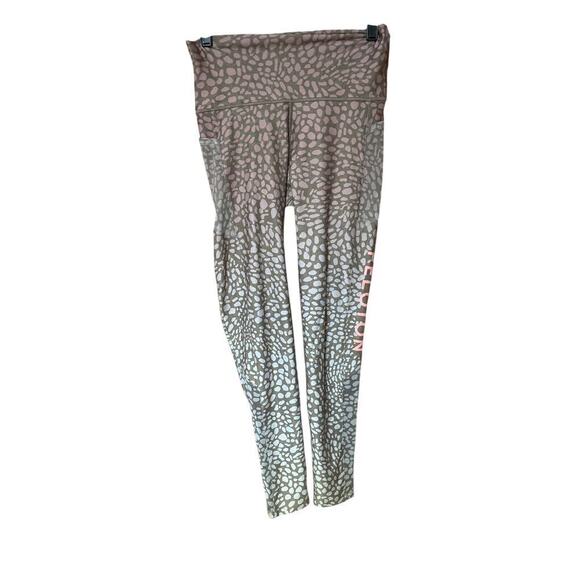 Peloton With Animal Print Ombre 2 Pocket Full Length Athletic Leggings Size M - Picture 1 of 9